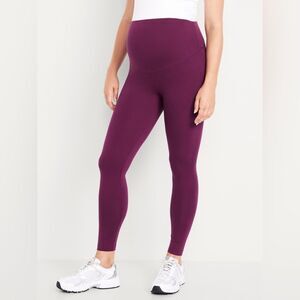 GAPFit Maternity Full Panel Leggings in Dark Mauve Size Small